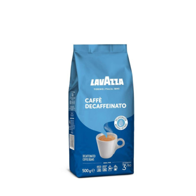 Lavazza, Decaf, decaffeinated coffee beans, ideal for black coffee & latte 500 g