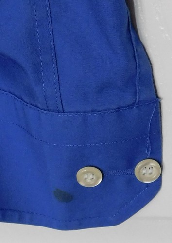 M&S retro shirt size 14.5 Point collar for pin Blue Chest pocket cotton VC - Picture 4 of 5