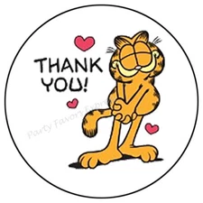 THANK YOU CAT ENVELOPE SEALS LABELS STICKERS PARTY FAVORS