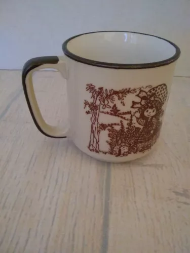 Rare Brown Collectible Strawberry Shortcake Mug Vintage Made In Japan