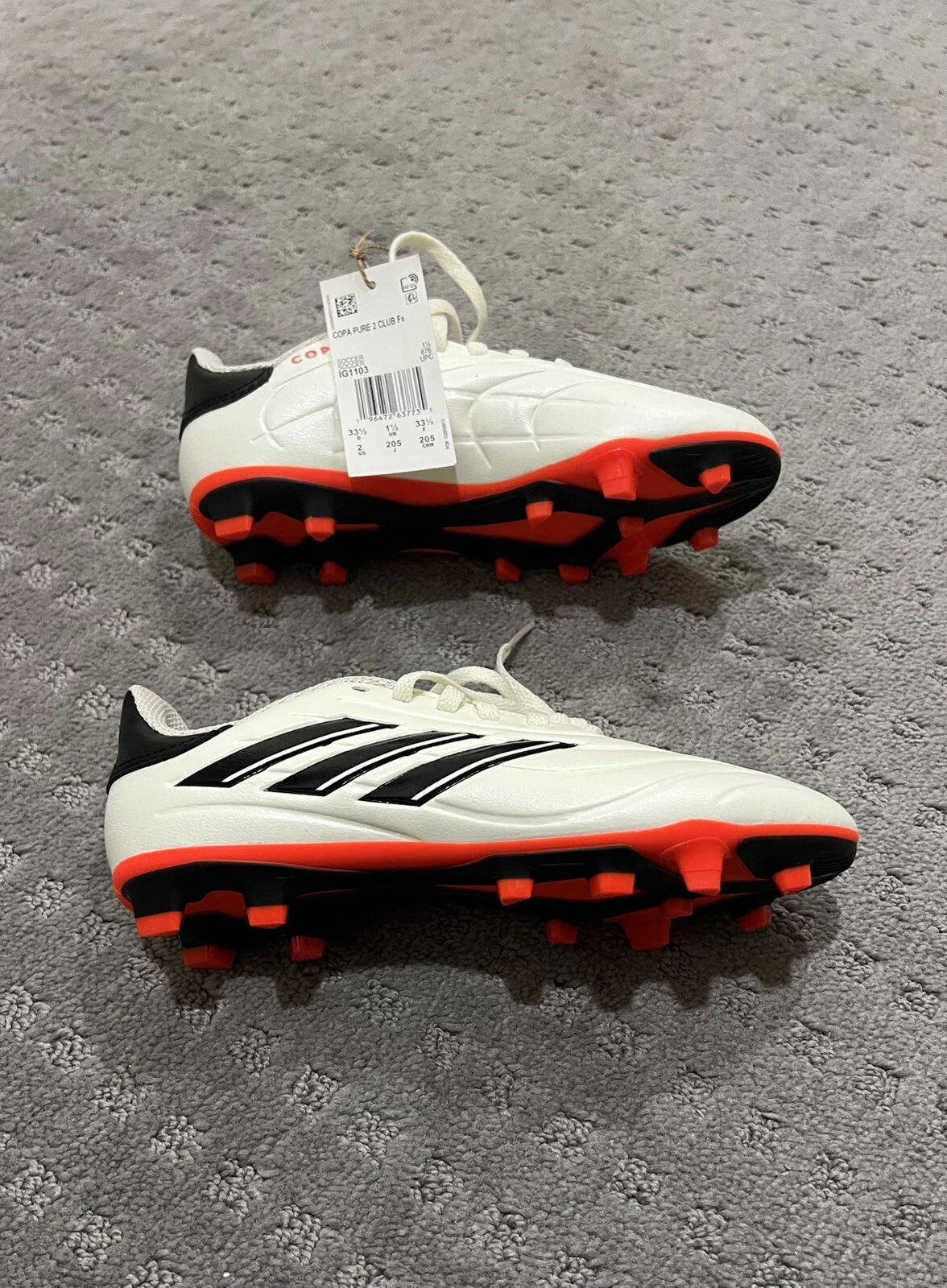 Scarpe da calcio Adidas Copa Pure Club FxG Youth taglia 2 IG1103 unisex avorio Alack