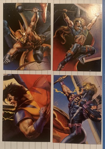 1995 Marvel Vs DC Impact Lot (4) Thor, Wolverine, Hawkeye, Hawkman NM/Mint CPics - Picture 16 of 16