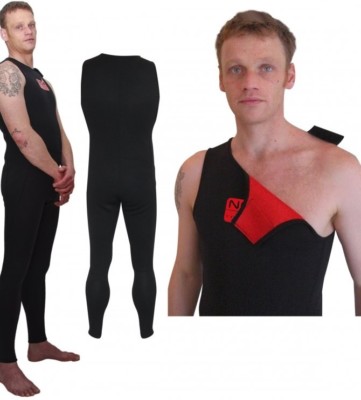 2 mm thermisch gefütterter Neopren 'Long John' tragen UNTER Neoprenanzug für XTRA WINTERWÄRME