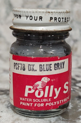 FLOQUIL POLLY S - MODEL & HOBBY PAINT for POLYSTY. 5/8 oz - PCF78 DARK BLUE GRAY
