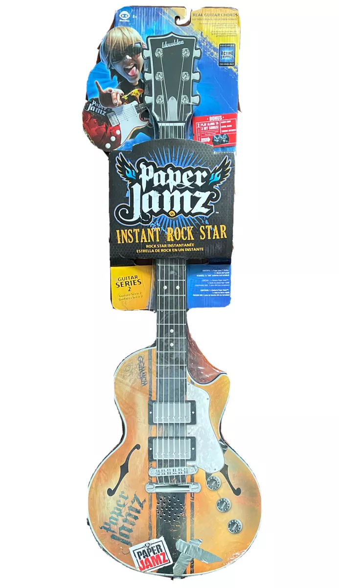 Paper Jamz Instant Rock Star Guitar Series 2 Tan Hollow Body NEW