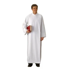 Alb Front Wrap White Vestment  R.J. Toomey Clergy Extra Small New