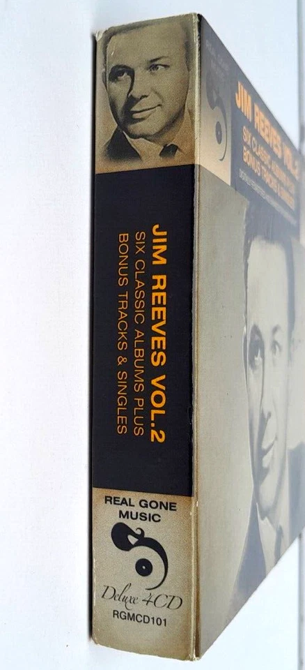 JIM REEVES: 6 ÁLBUMES CLÁSICOS + BONUS TRACKS Y SINGLES VOL. JUEGO CAJA CD 2,3 DISCOS. Foto 3 de 4