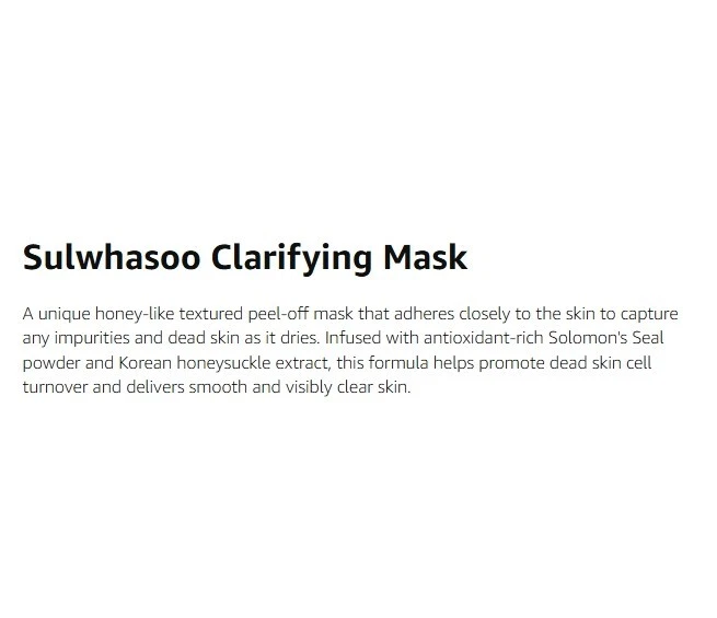 Sulwhasoo Mascarilla Clarificante 35 ml Mascarilla Despelable Exfoliante y Exfoliante Hecha en Corea Foto 3 de 4