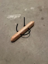 Handmade Koppo Yawara Japanese Massage Palm Stick Kubotan - 6”, Oak + Black Cord