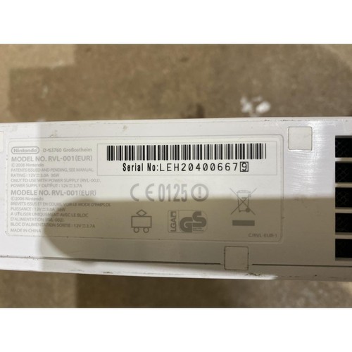 Nintendo Wii RVL-001(EUR) Video Gaming Console White USB Port 36W w/ Accessories - Picture 9 of 15