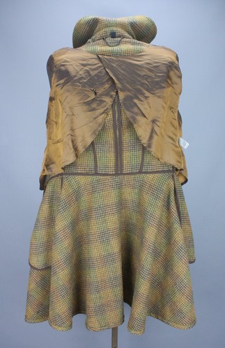 Abrigo Sherlock TOPSHOP Tartán Tweed Valley Mills de Mallalieus talla UK 8 US 4 EU 36 - Imagen 10 de 23