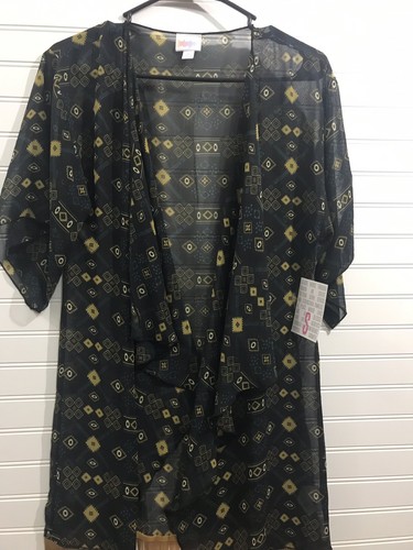 Neu mit Etikett Lularoe Small Monroe schwarzer Hintergrund mit goldenen Mustern. Rauchfreier Haushalt.