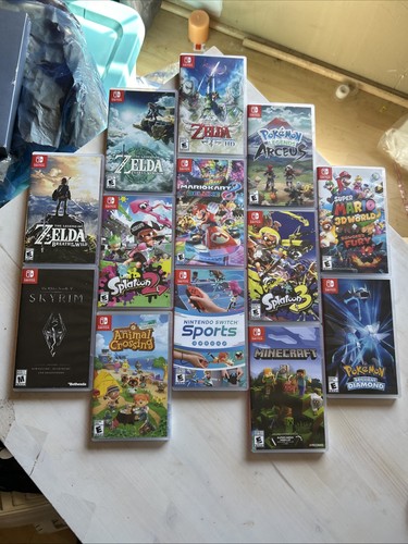 Lot of 13 Nintendo Switch video game boxes - BOXES ONLY