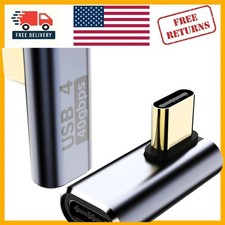USB C Adapter 2-Pack , PD 240W USB C 90 Degree Adapter, USB Type C Right Angle