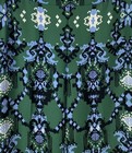 Chico's Pants Womens Size 1 Ikat Print Wide Leg Crop Green Blue White — photo 3
