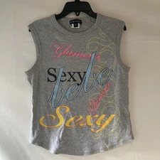 Vintage Y2K Bebe Sport BBSP Sexy Glamour Graphic Tank Top Clubwear USA Made LRG