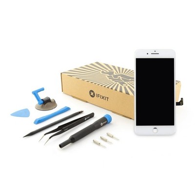 Original iFixit iPhone 8 Plus Display Fix Kit Weiß   Screen + Werkzeug   Neu