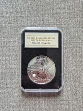 2023 Royal Mint Britannia 1oz Fine Silver Bullion £2 Coin In Capsule Charles III