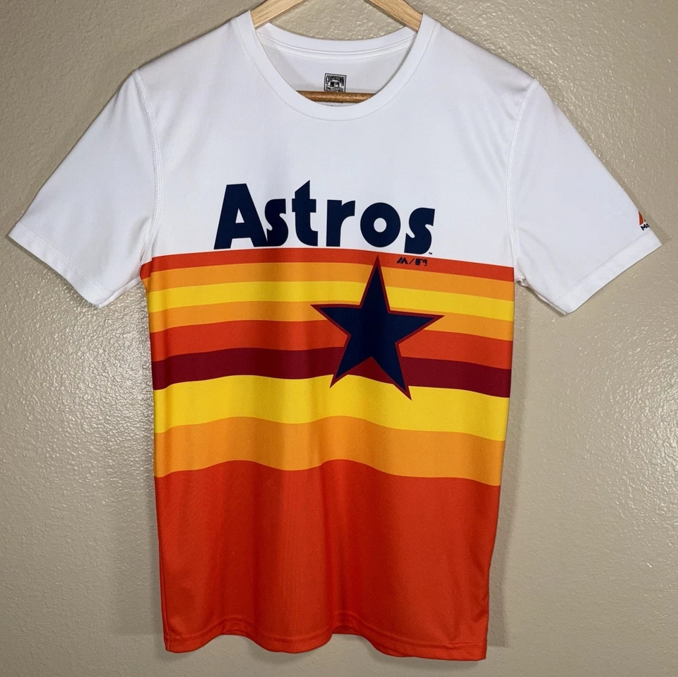 Majestic Cooperstown Collection Youth Size L Houston Astros Altuve #27 T-Shirt - Image 3 of 4