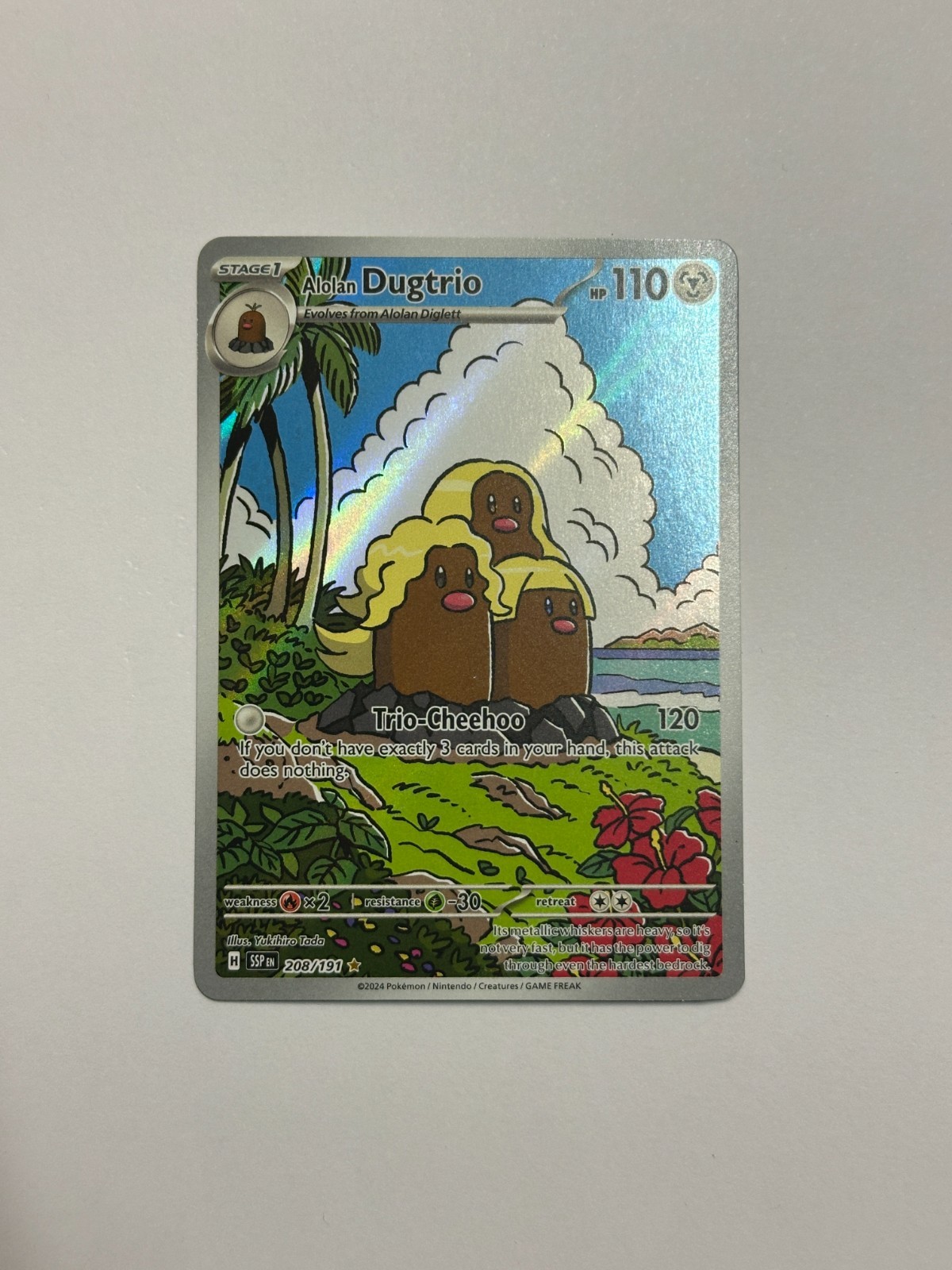 Alolan Dugtrio 208/191 Sv08: Surging Sparks Holo NM