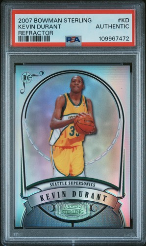Kevin Durant [Refractor] #KD 2007 Bowman Sterling card