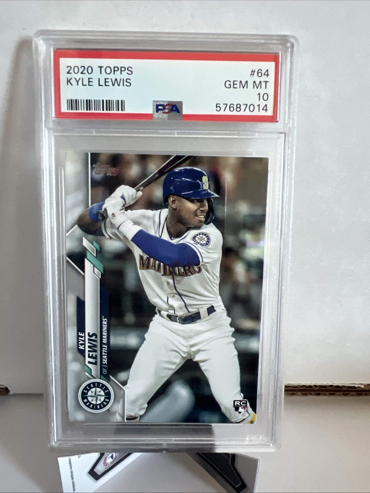 2020 Topps - Kyle Lewis #64 Batting (RC) PSA 10