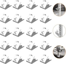 20 Pack 920158 Freezer Shelf Clip, Stainless Steel Fridge Cooler Shelf Support C