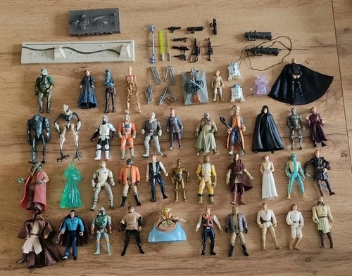 Large Lot / 42 Star Wars Figures / Kenner / Hasbro / 90s