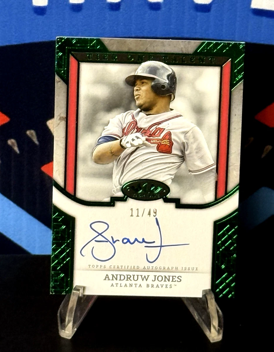 Topps Andruw Jones Baseball Autographed Sports Trading Cards