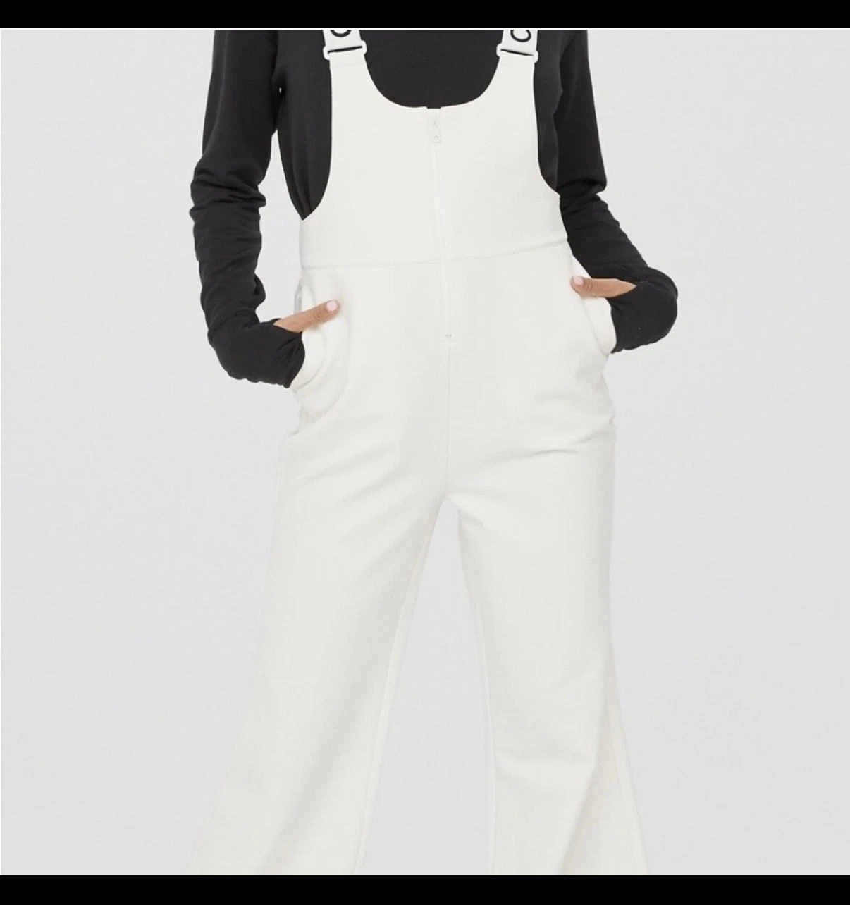 NWT OFFLINE by Aerie Snowboard Ski Pant Overalls In White Size medium MSRP $125