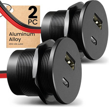 Presa Usb 12V Camper in Alluminio, Doppia Porta Socket 18W QC Et 30W PD per Van,