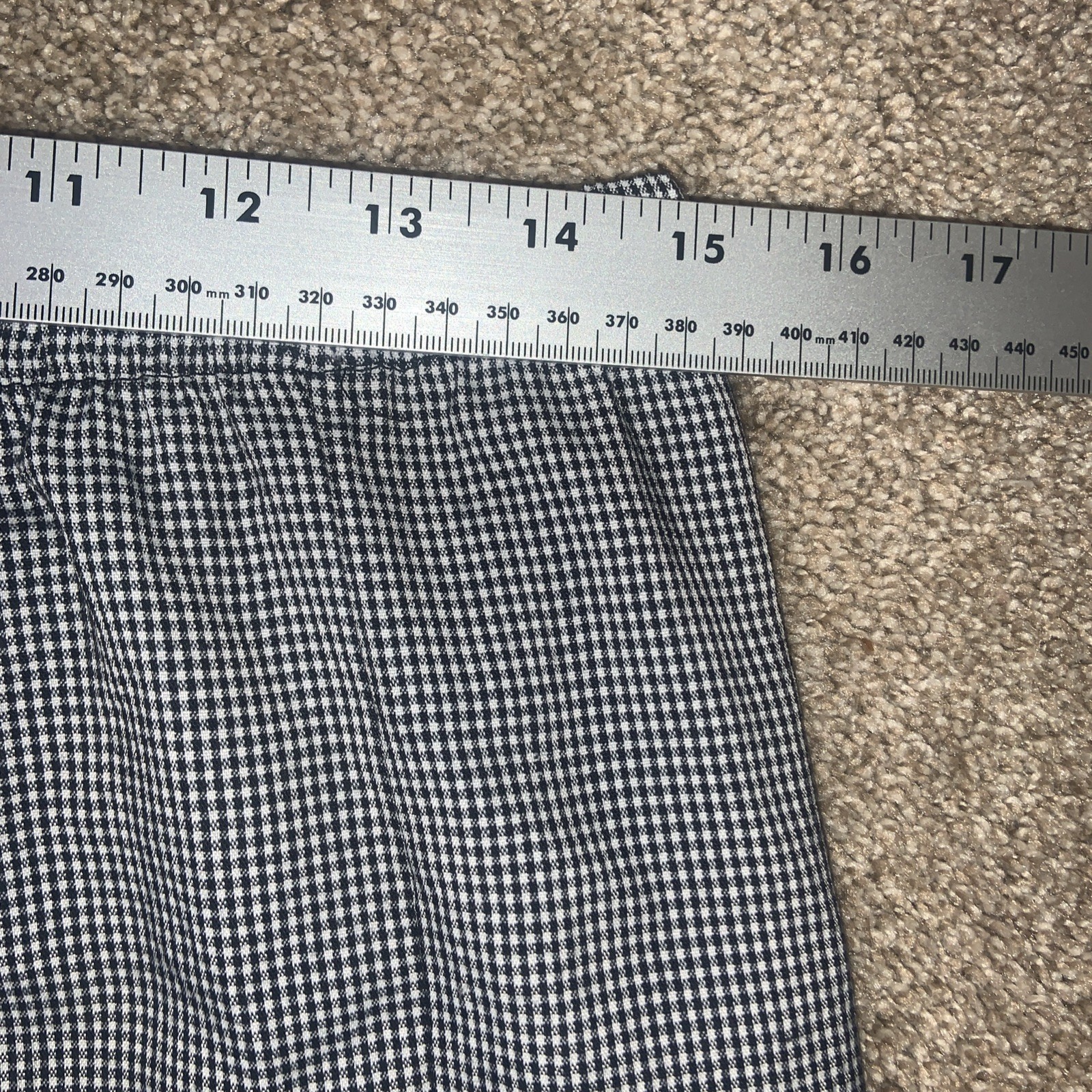 Gingham Plaid Patchwork Maxi Skirt Medium**Black … - image 7