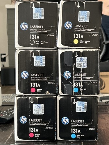 Zestaw tonerów HP 131A + 2 dodatkowe (6 wkładów) CF210A CF211A CF212A CF213A Nowy - Zdjęcie 4 z 4
