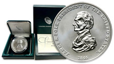 2021 JAMES POLK Presidential Silver Medal 1oz Satin Finish OGP COA BS592