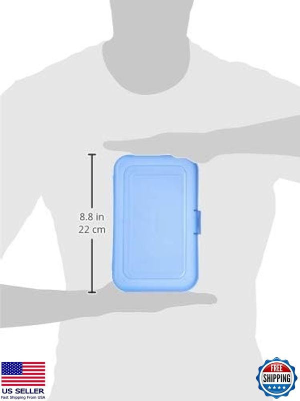 4-Pack Large Pencil Cases - Durable Plastic School Supply Organizer -