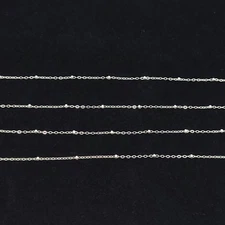 Sterling Silver Textured Oval Cable Chain - 2x4mm - .925 Sterling by Foot