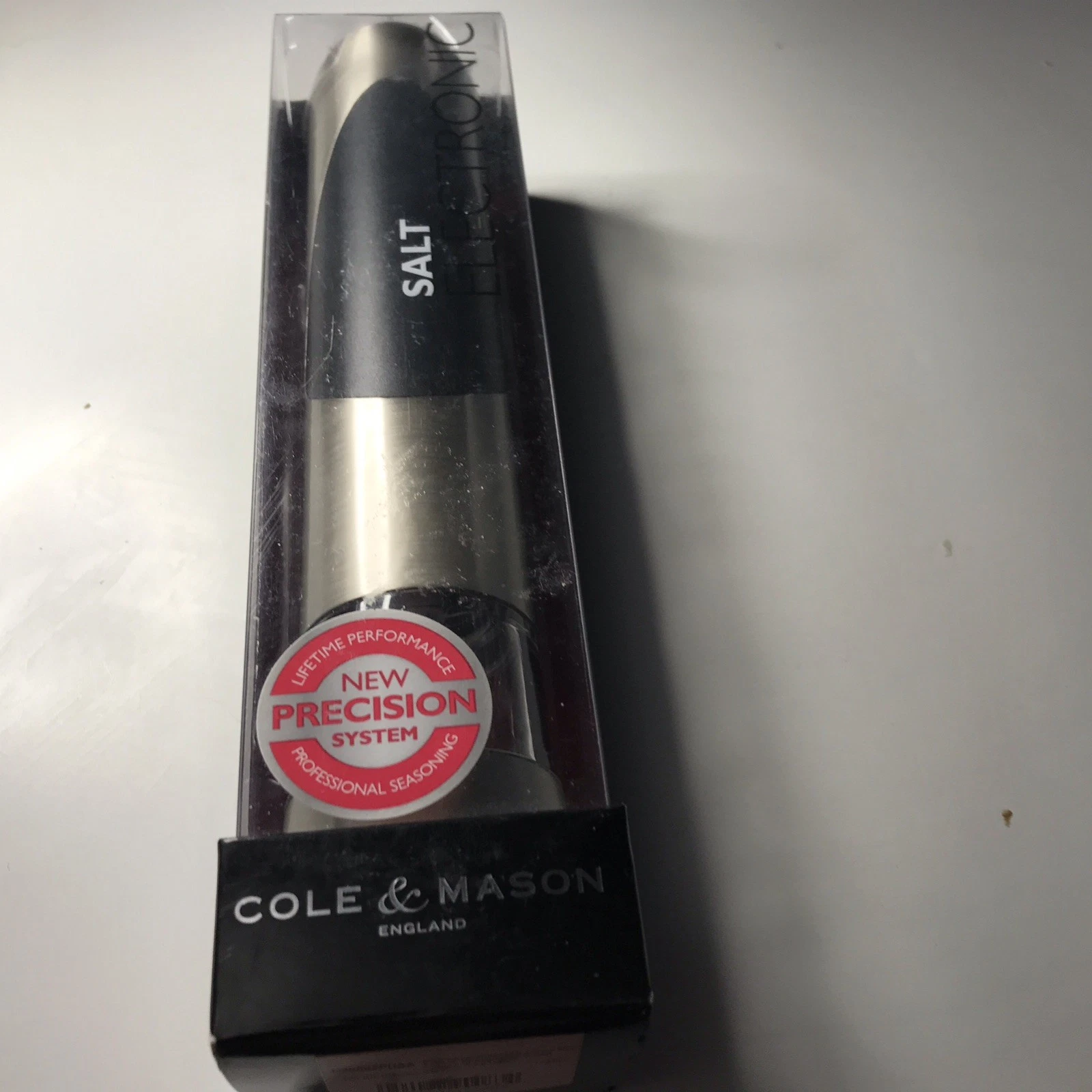NIB Cole & Mason Hampstead Electronic Salt Mill