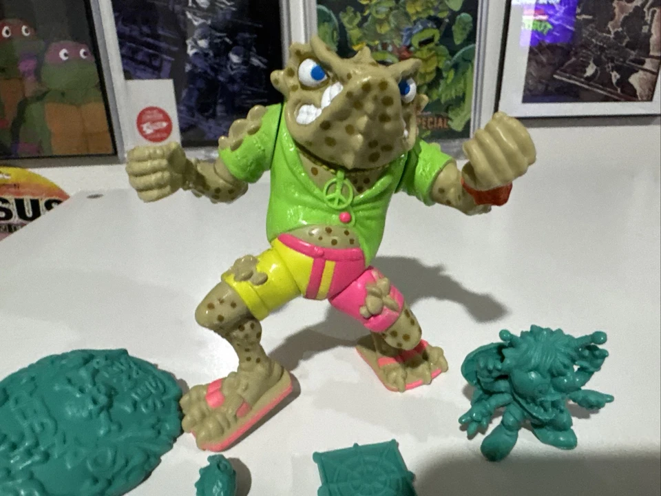 1989 TMNT / TEENAGE MUTANT NINJA TURTLES / NAPOLEON BONAFROG / COMPLETE- NICE - Image 4 of 4