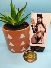 (4.5 Inches) Bayonetta (Oppai) - Water-Resistant Vinyl Sticker