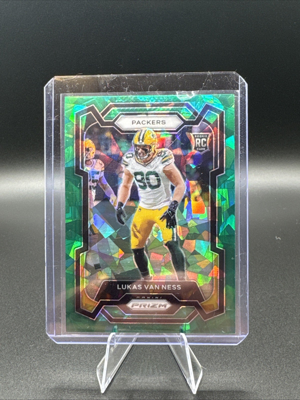 2023 Panini Prizm - Rookies Lukas Van Ness #336 Green Ice Prizm (RC) Packers
