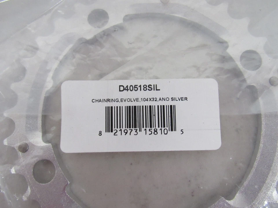 Plato Race Face de una sola velocidad 104 BCD x 32 dientes 4 pernos plateado Foto 2 de 3