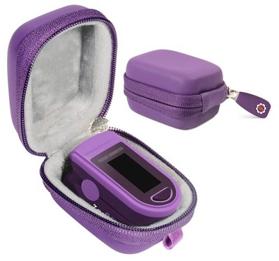 Fingertip Pulse Oximeter Case only for Zacurate Pro Compact size, Purple 