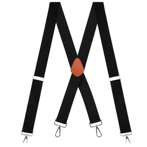 Buyless Fashion Heavy Duty Suspender Men 48"" Adjustable Straps 1 1/2"" - X Back - Picture 57 of 98