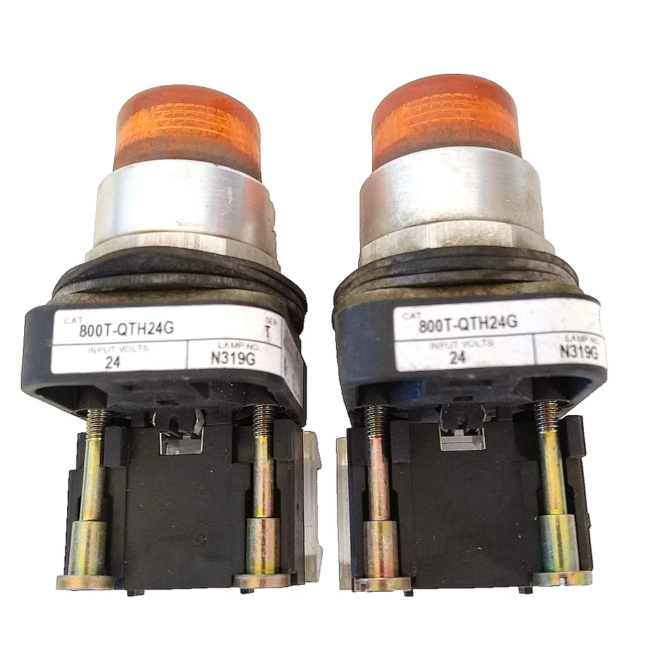 Allen Bradley Naranja Pulsador 800T QTH24G 24V Lámpara N319G (Lote de 2) Foto 3 de 4