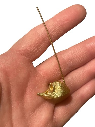 VTG Napier Goldtone Cheese Mice Appetizer Hors D’oeuvre Servers Set Of 8 In Box - Picture 2 of 4