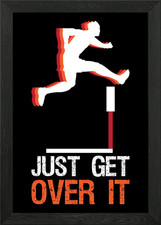 Image of Just Get Over It For Track Framed Wall Art Poster Canvas Print Picture