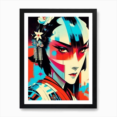 Asian Girl 9 Kunstdruck gerahmt Wandbild Poster Leinwanddruck Bild