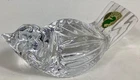 vintage WATERFORD Crystal 4.5" SPARROW bird Paperweight 4pix