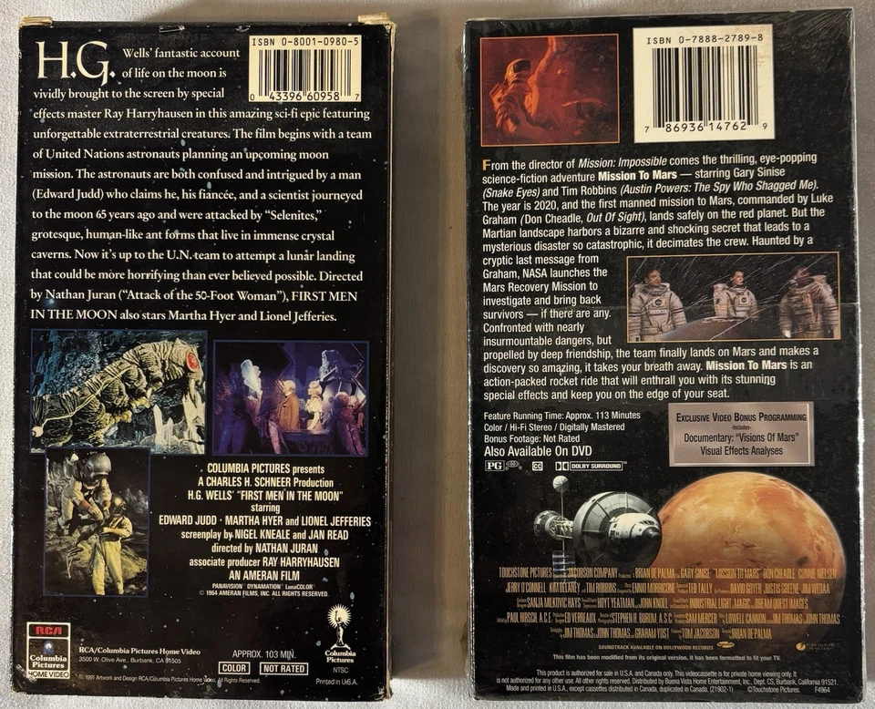 Lot of 9 VTG VHS Sci Fi classic movies The War Of The Worlds Lifeforce Outland - Image 3 of 4