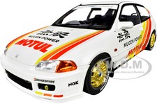 1991 HONDA CIVIC (EG6) RHD "MUGEN RACING" WHITE 1/18 DIECAST BY SOLIDO S1810404